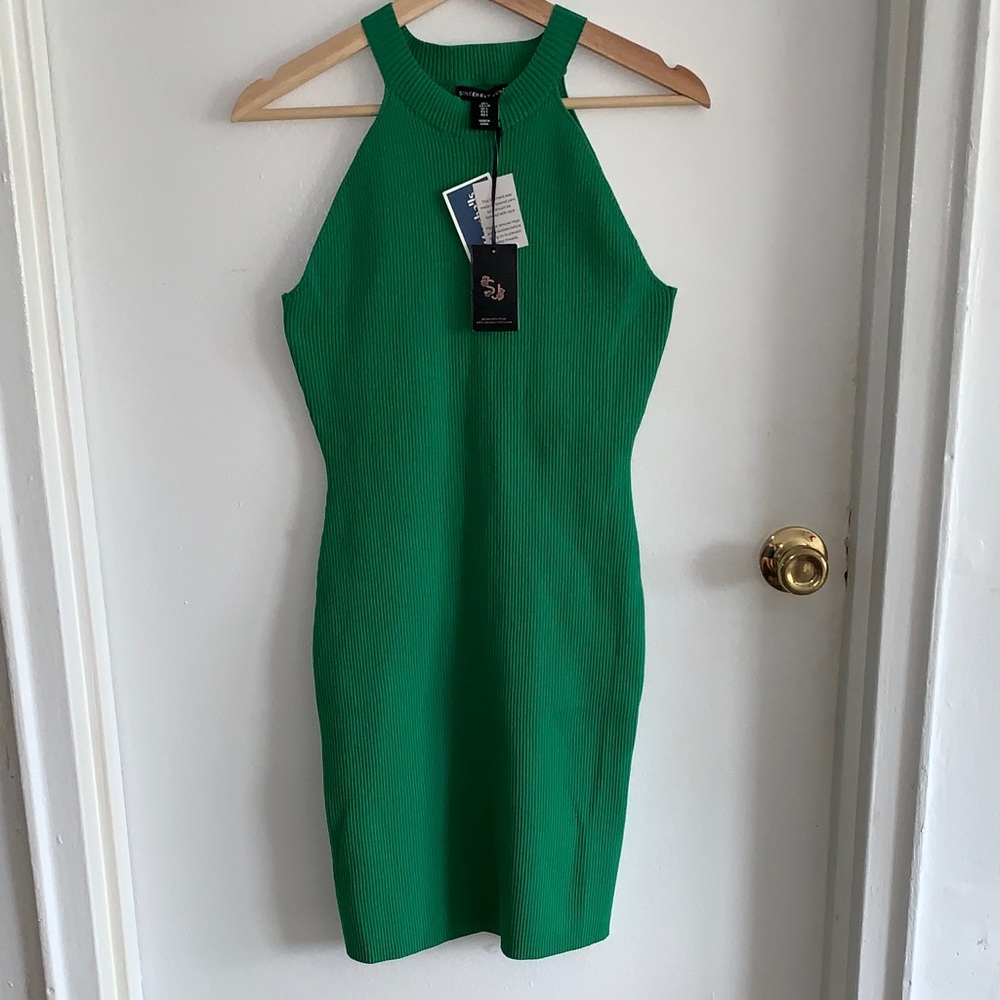 Sincerely Jules Vibrant Green Mini Dress